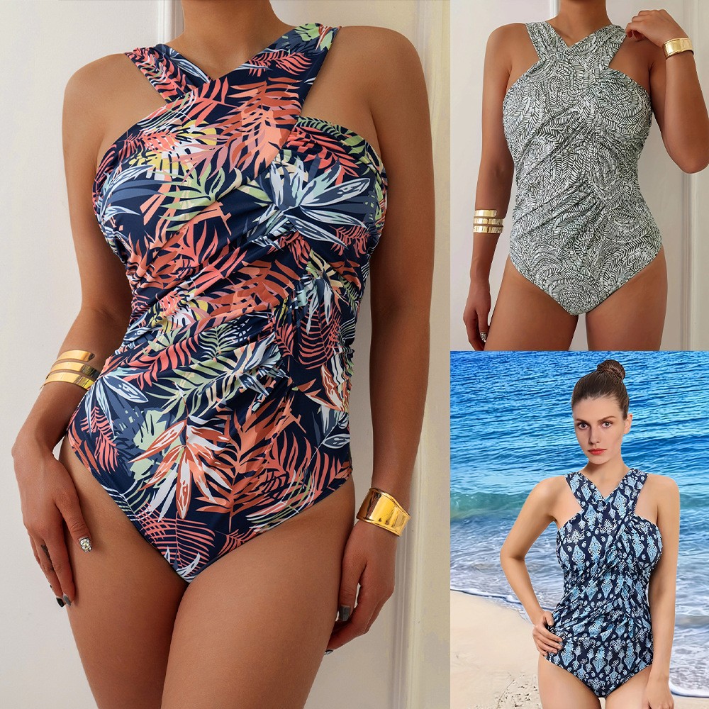 Swimsuit Bikini Ruched - 여성 수영복 플러스 사이즈 모던 스타일
