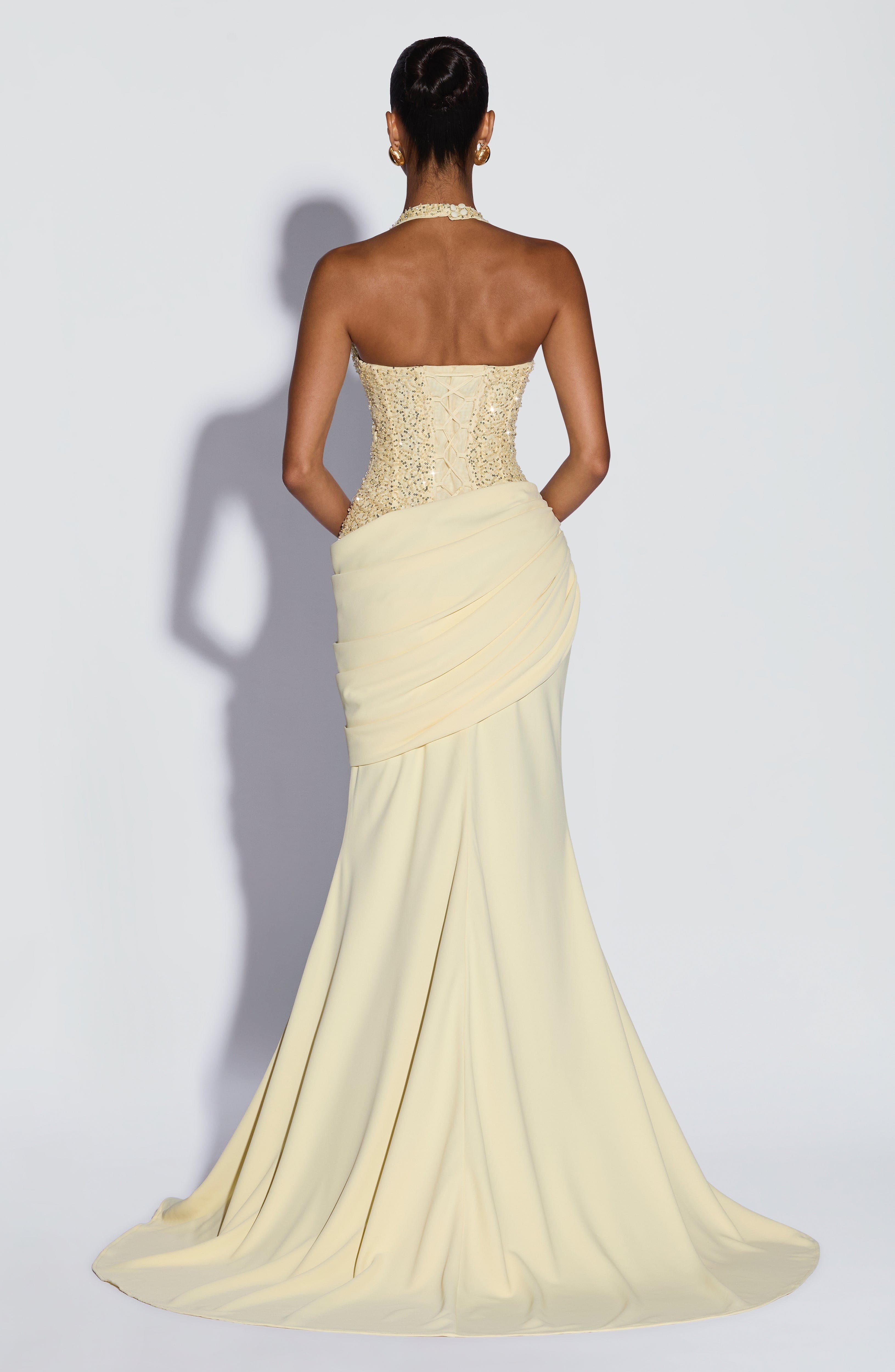 럭셔리 홀터 V넥 시퀸 맥시 가운 드레이핑 힙 머메이드 - Maxi Dress Halter 리뷰 및 가격